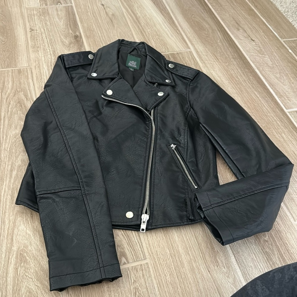 Leather target jacket